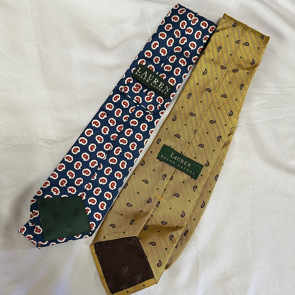 Lauren Ralph Lauren Blue and Gold Ties Set - Never worn